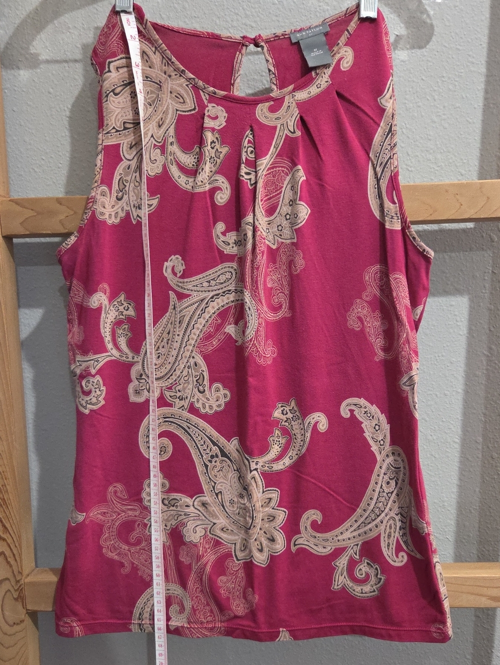 a new day Magenta Paisley Sleeveless Tank Top
